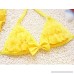 Shero Girls Swimwear 3 Pcs Lace Flower Bra+Bikinis+Hat Swimsuit 1-7 Years Yellow B01H1BYCNQ